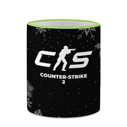 Кружка 3D Снежный Counter-Strike 2, цвет: 3D-светло-зеленый кант — фото 2