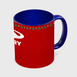 Кружка 3D Chery new year, цвет: 3D-белый + синий
