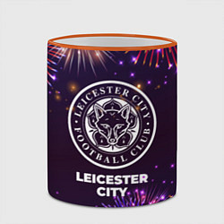 Кружка 3D Праздничный Leicester City, цвет: 3D-оранжевый кант — фото 2