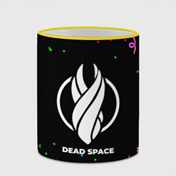 Кружка 3D Dead Space конфети, цвет: 3D-желтый кант — фото 2