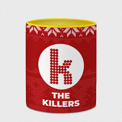 Кружка 3D Новогодний The Killers, цвет: 3D-белый + желтый — фото 2