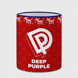 Кружка 3D Новогодний Deep Purple с оленями, цвет: 3D-синий кант — фото 2