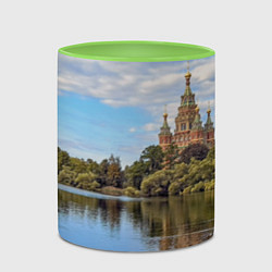 Кружка 3D Собор святых апостолов Петра и Павла в Петергофе, цвет: 3D-белый + светло-зеленый — фото 2