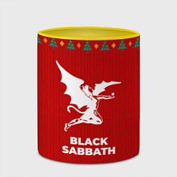 Кружка 3D Black Sabbath new year, цвет: 3D-белый + желтый — фото 2