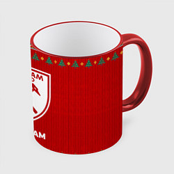 Кружка 3D West Ham new year, цвет: 3D-красный кант