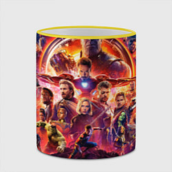 Кружка 3D Супергерои Avengers infinity war, цвет: 3D-желтый кант — фото 2