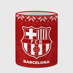 Кружка 3D Новогодний Barcelona, цвет: 3D-красный кант — фото 2