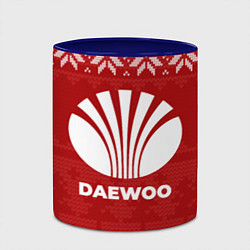 Кружка 3D Новогодний Daewoo, цвет: 3D-белый + синий — фото 2