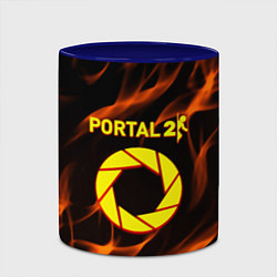 Кружка 3D Portal flame steel, цвет: 3D-белый + синий — фото 2