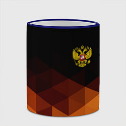 Кружка 3D Герб России геометрия, цвет: 3D-синий кант — фото 2