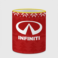 Кружка 3D Новогодний Infiniti, цвет: 3D-желтый кант — фото 2