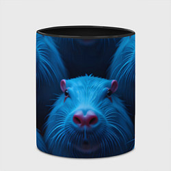 Кружка 3D Синие капибары, цвет: 3D-белый + черный — фото 2