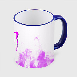 Кружка 3D Monster energy neon flame, цвет: 3D-синий кант