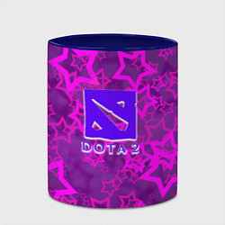 Кружка 3D Dota2 звёзды неон, цвет: 3D-белый + синий — фото 2