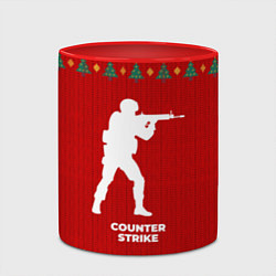 Кружка 3D Counter Strike new year, цвет: 3D-белый + красный — фото 2