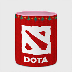 Кружка 3D Dota new year, цвет: 3D-белый + розовый — фото 2