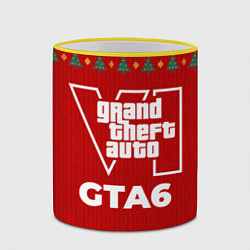 Кружка 3D GTA6 new year, цвет: 3D-желтый кант — фото 2