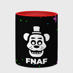 Кружка 3D FNAF конфети, цвет: 3D-белый + красный — фото 2