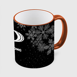 Кружка 3D Снежный SsangYong, цвет: 3D-оранжевый кант