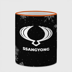Кружка 3D Снежный SsangYong, цвет: 3D-оранжевый кант — фото 2