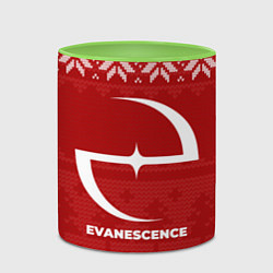 Кружка 3D Новогодний Evanescence, цвет: 3D-белый + светло-зеленый — фото 2