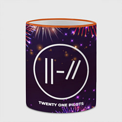 Кружка 3D Праздничный Twenty One Pilots, цвет: 3D-оранжевый кант — фото 2