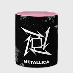 Кружка 3D Снежный Metallica, цвет: 3D-белый + розовый — фото 2