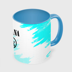 Кружка 3D Nirvana rock music color, цвет: 3D-белый + небесно-голубой