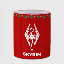 Кружка 3D Skyrim new year, цвет: 3D-розовый кант — фото 2