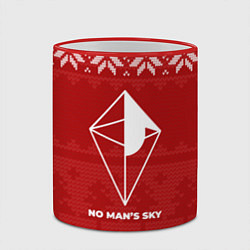 Кружка 3D Новогодний No Mans Sky, цвет: 3D-красный кант — фото 2