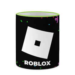 Кружка 3D Roblox конфети, цвет: 3D-светло-зеленый кант — фото 2