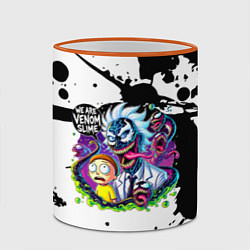 Кружка 3D Venom-Rick and Morty - blots, цвет: 3D-оранжевый кант — фото 2