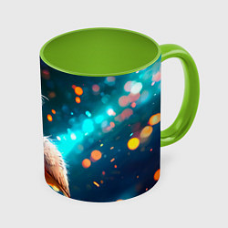 Кружка 3D Аистенок, цвет: 3D-белый + светло-зеленый