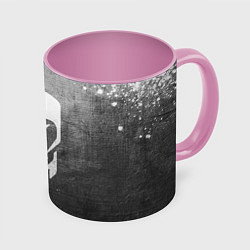 Кружка 3D David Bowie - grey gradient, цвет: 3D-белый + розовый