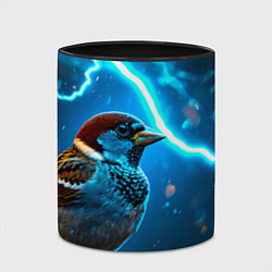 Кружка 3D Воробей в грозу, цвет: 3D-белый + черный — фото 2