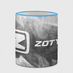 Кружка 3D Zotye - grey gradient по-горизонтали, цвет: 3D-небесно-голубой кант — фото 2