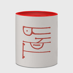 Кружка 3D Таня - красная надпись, цвет: 3D-белый + красный — фото 2