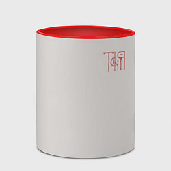 Кружка 3D Вязью Татьяна - красная надпись, цвет: 3D-белый + красный — фото 2