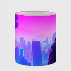 Кружка 3D Кибер вселенная, цвет: 3D-розовый кант — фото 2