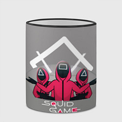 Кружка 3D Персонажи из Игра в кальмара, цвет: 3D-черный кант — фото 2