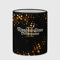 Кружка 3D Kingdom Come Deliverance 2 золотые блестки, цвет: 3D-черный кант — фото 2