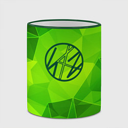 Кружка 3D Stray Kids green poly, цвет: 3D-зеленый кант — фото 2