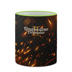Кружка 3D Kingdom Come Deliverance 2 искры огня, цвет: 3D-светло-зеленый кант — фото 2