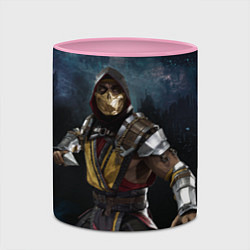 Кружка 3D Mortal Kombat - Скорпион, цвет: 3D-белый + розовый — фото 2