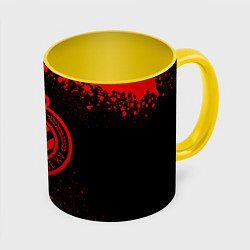 Кружка 3D Club Brugge - red gradient, цвет: 3D-белый + желтый