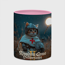 Кружка 3D Kingdom Come Deliverance 2 рыцарь котенок, цвет: 3D-белый + розовый — фото 2