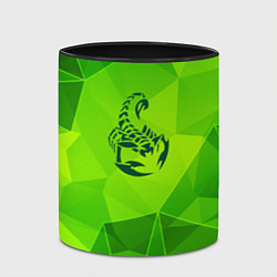 Кружка 3D Scorpions green poly, цвет: 3D-белый + черный — фото 2