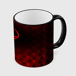 Кружка 3D Lexus red poly, цвет: 3D-черный кант