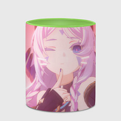 Кружка 3D Genshin Impact Ситлали нэко, цвет: 3D-белый + светло-зеленый — фото 2