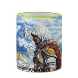 Кружка 3D Assassins Creed winter, цвет: 3D-светло-зеленый кант — фото 2
